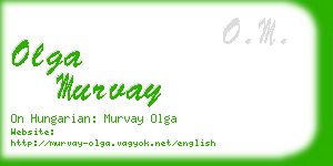 olga murvay business card